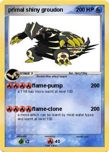 Pokémon primal shiny groudon - flame-pump - My Pokemon Card