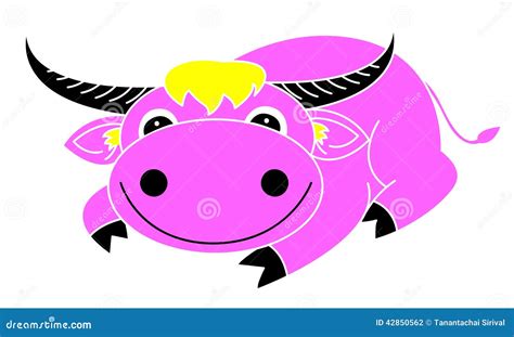 Buffalo cartoon stock vector. Illustration of carabao - 42850562