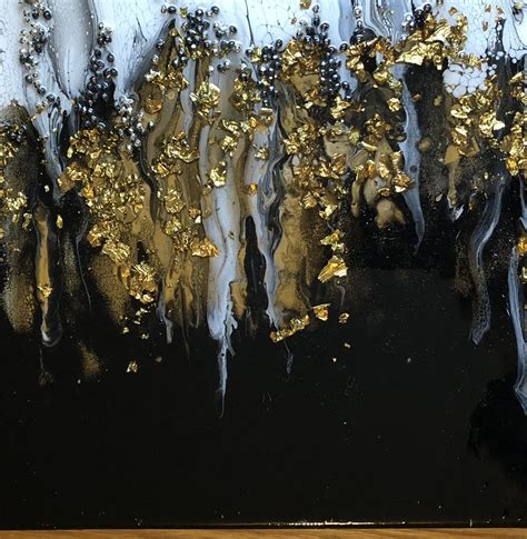 Paint Pouring With Gold Leaf | Fresh Paint Studio