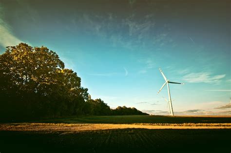 Free Photo | Windmills on the field.