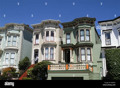 Victorian architecture, Lower Pacific Heights, San Francisco Stock ...