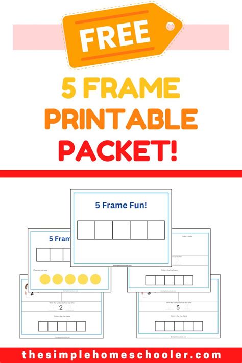 Free & Fun: 5 Frame Printable Worksheets! - The Simple Homeschooler