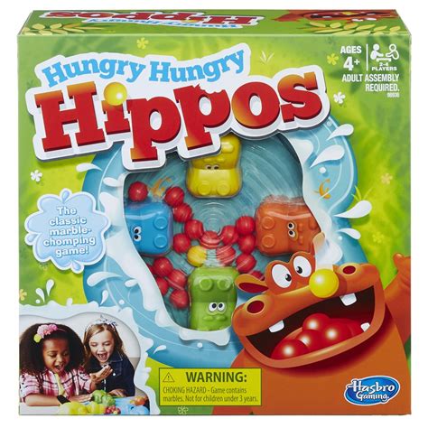 Hungry Hungry Hippos Family Classic Game, for 2 to 4 Players, Ages 4 and Up - Walmart.com ...