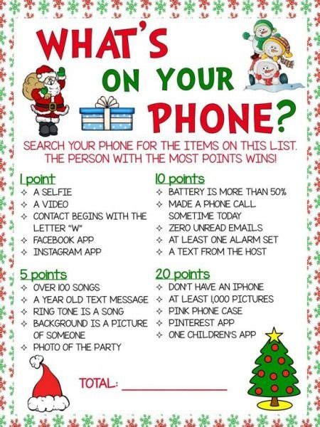 What S On Your Phone Christmas Theme Game What S On Your Phone Christmas Theme Game What S On ...