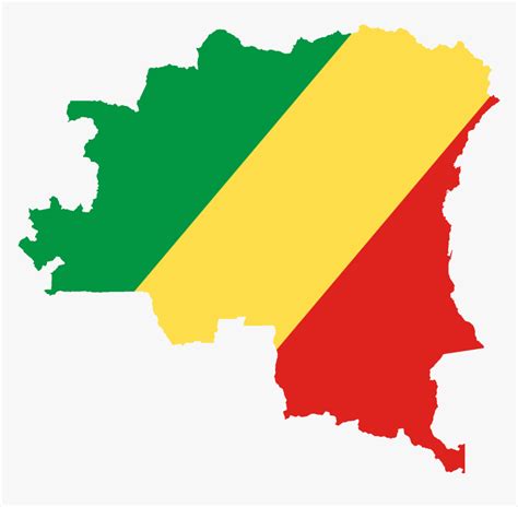 Flag Map Of Greater Congo - Flag Map Of Congo, HD Png Download - kindpng