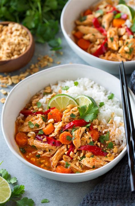 Thai Chicken Curry {Slow Cooker or Instant Pot Method}