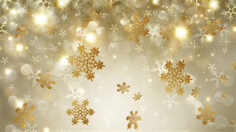 Download Gold Golden Winter Artistic Snowflake HD Wallpaper by MaDonna