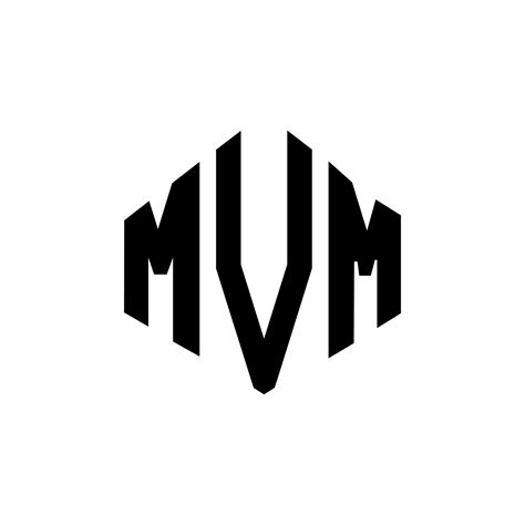 MVM letter logo design with polygon shape. MVM polygon and cube shape ...