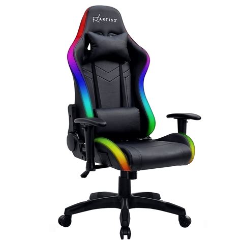 Artiss Gaming Office Chair Racing Exucutive Computer Seat RGB LED Light | eBay