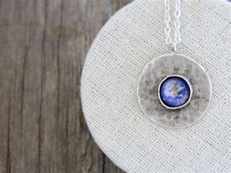 Earth Earth Necklace Earth Jewelry Space Space Jewelry | Etsy