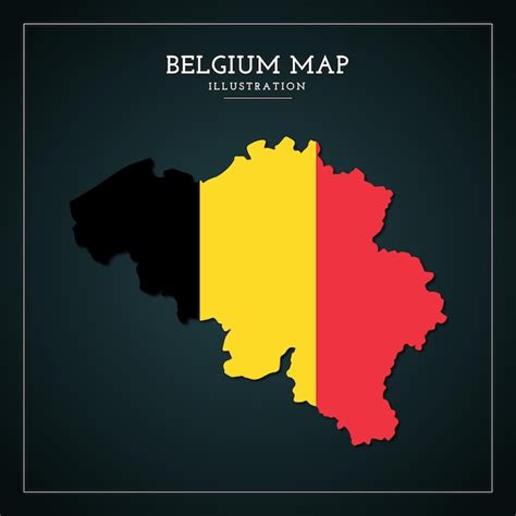 Premium Vector | 3D Belgium flag map vector Illustration