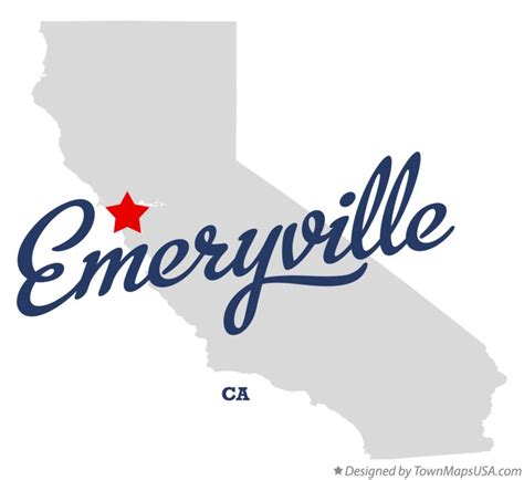 Map of Emeryville, CA, California