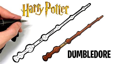 Harry Potter Wand Drawing Easy Rowling book harry potter step by step