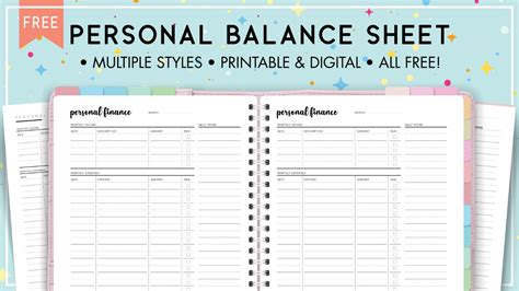 Personal Balance Sheet Template