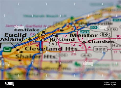 Kirtland Ohio USA shown on a Geography map or Road map Stock Photo - Alamy