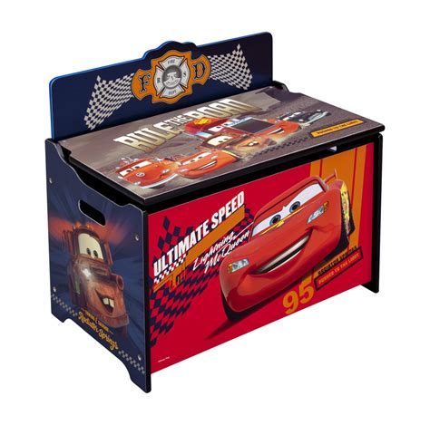 Cars Deluxe Toy Box | Kids toy boxes, Toy storage boxes, Toys