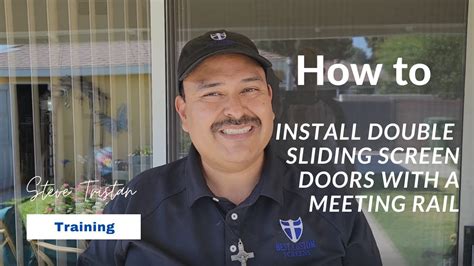 How to Install Double Sliding Screen Doors That Meet in the Center - YouTube