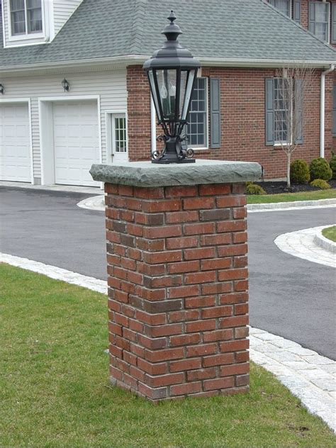 Driveway column (Sample Style Only). Use old brick on base (see other ...