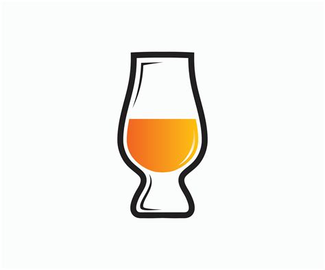 Whiskey Glass logo vector. Whiskey Glass Vector Icon. Glencairn Whisky ...