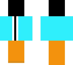 whitty ballistic cyan black zip | Minecraft Skins