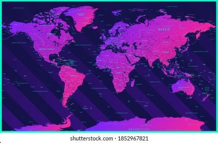 World Map Political Neon Modern Gradient Stock Illustration 1852967821 | Shutterstock