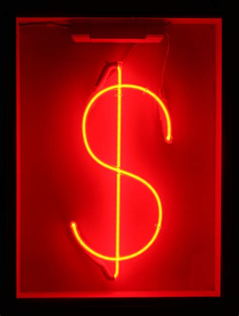 Dollar symbol - 455mm x 610mm - Mounting: Wooden (Red) - £80 - To hire this sign, call 01799 ...