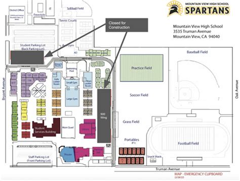 Mountain View High School - Campus Map