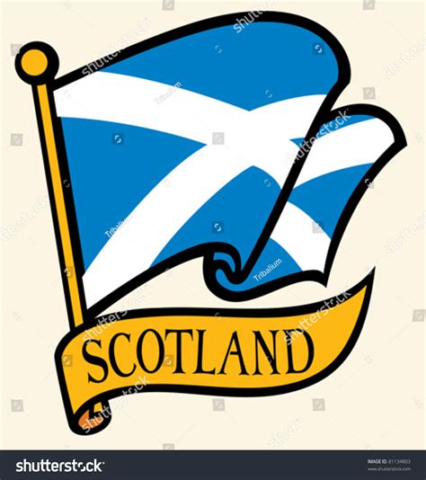 Scotland Flag Stock Vector Illustration 81134803 : Shutterstock