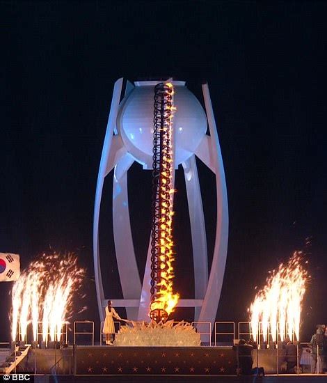 Olympic torch lighting ceremony looks phallic | Daily Mail Online