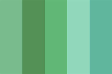 Green grass pastel waters Color Palette