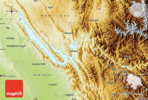 Physical Map of Bilaspur