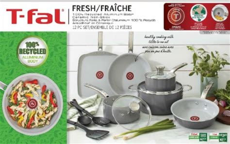 T-fal® Fresh Ceramic Non-Stick Cookware Set, 12 pc - Kroger