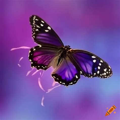 Purple butterfly with pixie dust trail on Craiyon