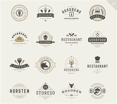 16 Restaurant Logotypes and Badges | Branding & Logo Templates ~ Creative Market