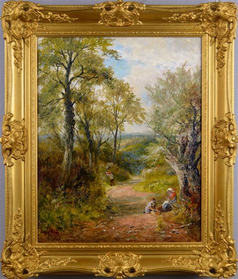 George Turner - Landscape oil painting of a Derbyshire lane, Painting ...