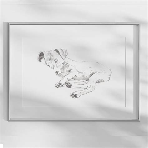 Black and White Dog Art, Dog Art Print, Instant Download, Dog Art ...