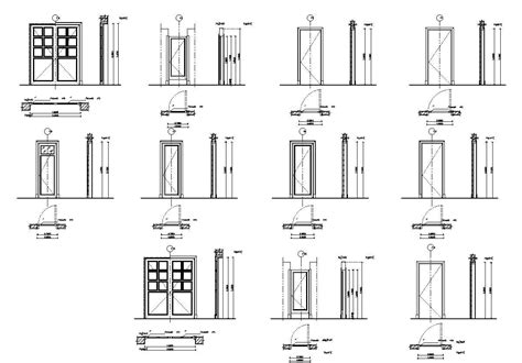 Door Plan And Elevation Cad Blocks Dwg File Cadbull I - vrogue.co