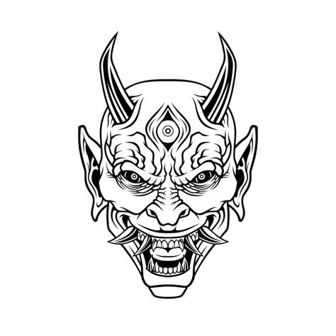 Premium Vector | Demon head isolated on white