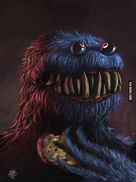 Cookie Monster | Scary art, Creepy drawings, Monster art