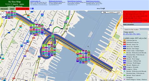 NJ Bus Map on City-Go-Round