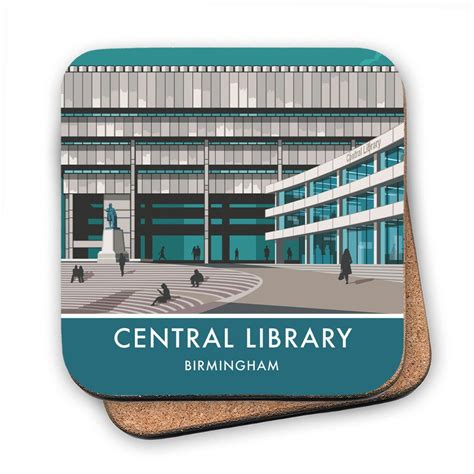 Central Library, Birmingham, West Midlands - MDF Coaster in 2022 | Central library, West ...