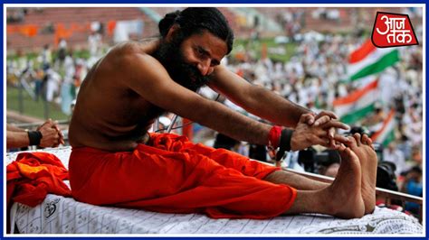 Ahead Of Yoga Day, Baba Ramdev Practices Yogasans In Ahmedabad - YouTube