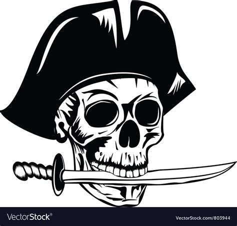 Pirate and dagger Royalty Free Vector Image - VectorStock