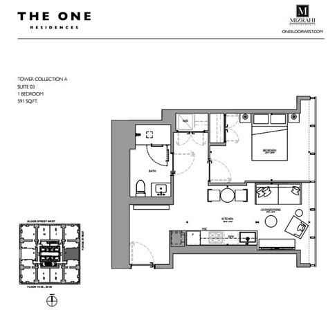 The One - 3 Floor Plan, Toronto ON | Livabl