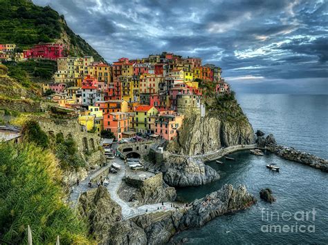 Manarola at Sunset, Italy. Photograph by Paul Gerace - Fine Art America