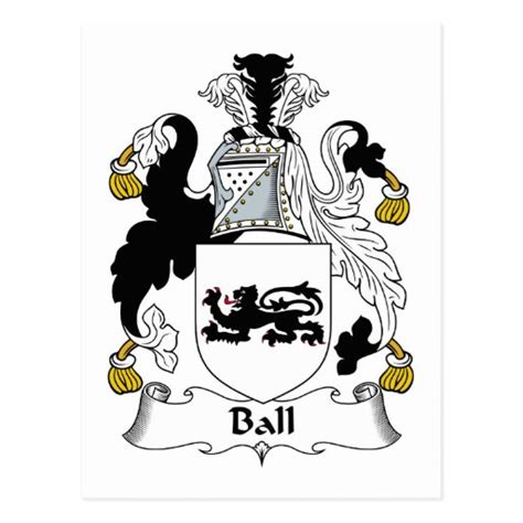 Ball Family Crest Postcard | Zazzle