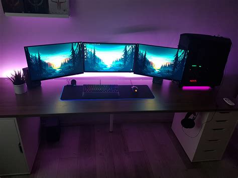 One more Ikea-desk-gaming-setup 2019 Best Gaming Setup, Gaming Room ...