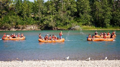 Rafting down the Bow River is a popular way to pass a hot summer ...