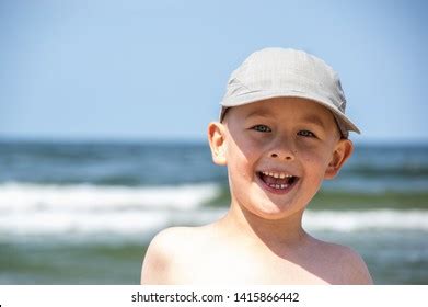 Preschool Boy Playing On Beach Caucasian Stock Photo 1415866442 | Shutterstock