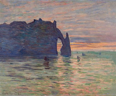 Etretat, Sunset, 1883 - Claude Monet - WikiArt.org